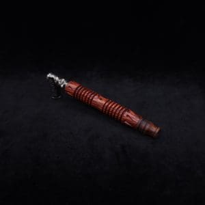 This image portrays Dynavap XL X-Fin Cocobolo Wood Stem + Matched High Class M.P.-NEW! by Dovetail Woodwork.