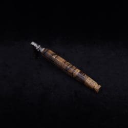 This image portrays Hexagonal Burl (No-Roll Design) XL Dynavap Stem + Book-Matched M.P. by Dovetail Woodwork.