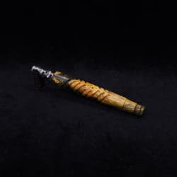 This image portrays Spinal Dynavap XL Burl Stem + Matched M.P.-NEW/2025 Version by Dovetail Woodwork.