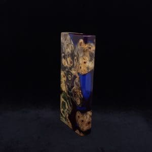 This image portrays Dynavap Device/Material Storage Case-Buckeye Burl Hybrid (XL) by Dovetail Woodwork.