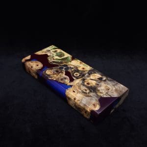 This image portrays Dynavap Device/Material Storage Case-Buckeye Burl Hybrid (XL) by Dovetail Woodwork.