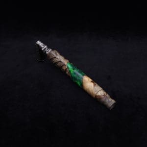 This image portrays Cascades Dynavap XL Burl Hybrid Stem + Book-Matched M.P.-NEW/2025 by Dovetail Woodwork.