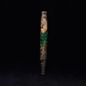 This image portrays Cascades Dynavap XL Burl Hybrid Stem + Book-Matched M.P.-NEW/2025 by Dovetail Woodwork.