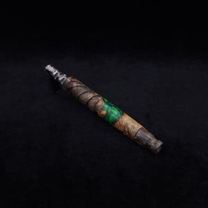 This image portrays Cascades Dynavap XL Burl Hybrid Stem + Book-Matched M.P.-NEW/2025 by Dovetail Woodwork.