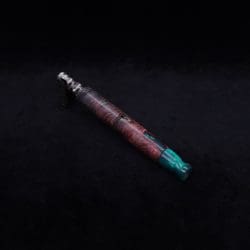 This image portrays Straight Taper Dynavap XL Burl Hybrid Stem + (2) Book-Matched M.P.'s - NEW! by Dovetail Woodwork.