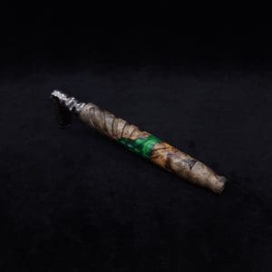 This image portrays Cascades Dynavap XL Burl Hybrid Stem + Book-Matched M.P.-NEW/2025 by Dovetail Woodwork.