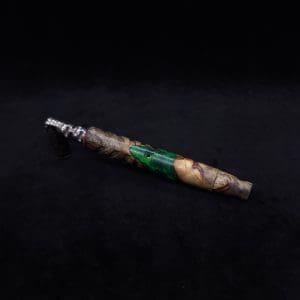 This image portrays Cascades Dynavap XL Burl Hybrid Stem + Book-Matched M.P.-NEW/2025 by Dovetail Woodwork.