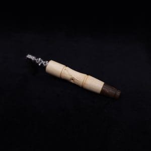This image portrays Tri-Axial (Standard) Burl Dynavap Stem + Matched M.P. - NEW DESIGN! by Dovetail Woodwork.