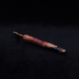 This image portrays Tri-Axial XL Burl Hybrid Dynavap Stem + Book-Matched M.P. - NEW DESIGN! by Dovetail Woodwork.