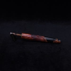 This image portrays Tri-Axial XL Burl Hybrid Dynavap Stem + Book-Matched M.P. - NEW DESIGN! by Dovetail Woodwork.