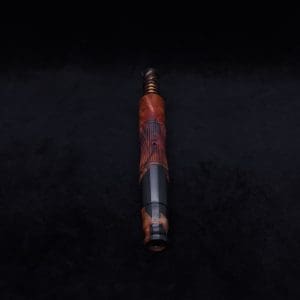 This image portrays Tri-Axial XL Burl Hybrid Dynavap Stem + Book-Matched M.P. - NEW DESIGN! by Dovetail Woodwork.