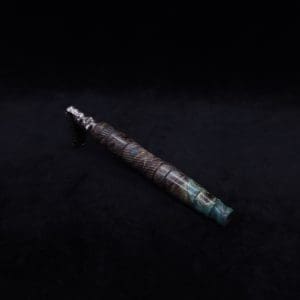 This image portrays Spiraled Hourglass XL Burl Hybrid Dynavap Stem + Book-Matched M.P. - NEW! by Dovetail Woodwork.