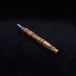 This image portrays Spiraled Hourglass XL Burl Dynavap Stem + Book-Matched M.P. - NEW! by Dovetail Woodwork.