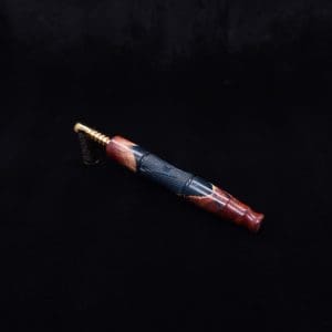 This image portrays Tri-Axial XL Manzanita Burl Hybrid Dynavap Stem + Book-Matched M.P. - NEW DESIGN! by Dovetail Woodwork.