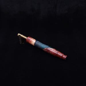 This image portrays Tri-Axial XL Manzanita Burl Hybrid Dynavap Stem + Book-Matched M.P. - NEW DESIGN! by Dovetail Woodwork.
