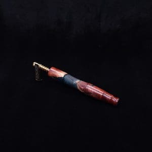 This image portrays Tri-Axial XL Manzanita Burl Hybrid Dynavap Stem + Book-Matched M.P. - NEW DESIGN! by Dovetail Woodwork.