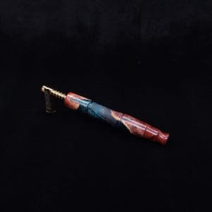 This image portrays Tri-Axial XL Manzanita Burl Hybrid Dynavap Stem + Book-Matched M.P. - NEW DESIGN! by Dovetail Woodwork.