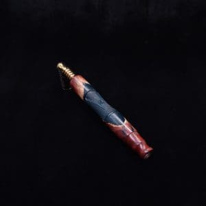 This image portrays Tri-Axial XL Manzanita Burl Hybrid Dynavap Stem + Book-Matched M.P. - NEW DESIGN! by Dovetail Woodwork.