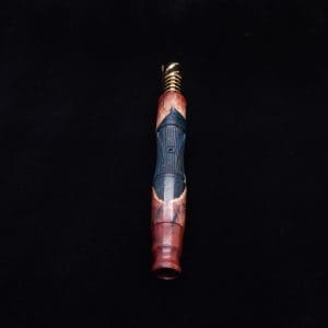 This image portrays Tri-Axial XL Manzanita Burl Hybrid Dynavap Stem + Book-Matched M.P. - NEW DESIGN! by Dovetail Woodwork.