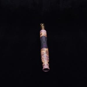 This image portrays Tri-Axial XL Buckeye Burl Hybrid Dynavap Stem + Book-Matched M.P. - NEW DESIGN! by Dovetail Woodwork.