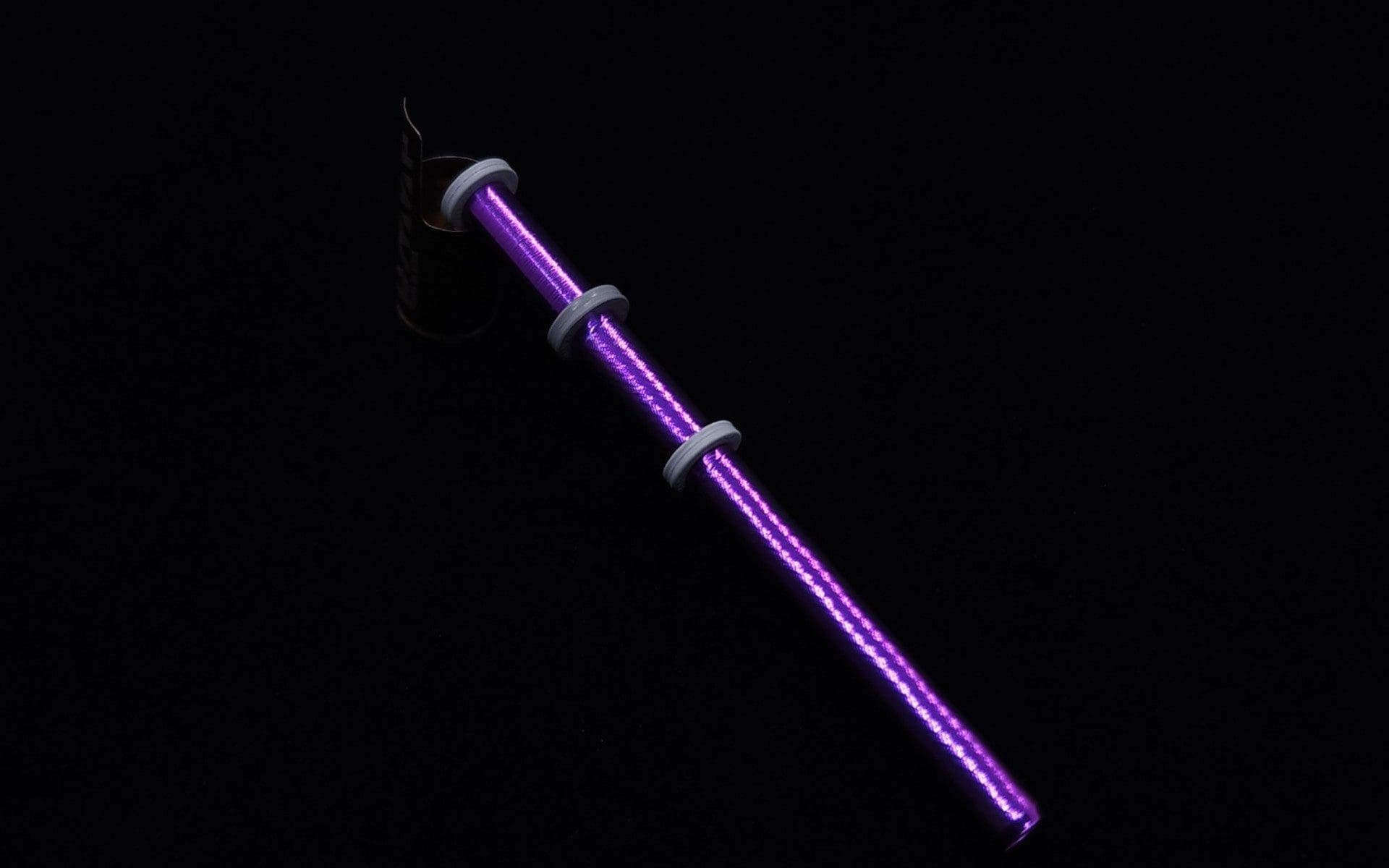 This image portrays Dynavap-XL Titanium Condenser (with o-rings) Vibrant Purple Anodized by Dovetail Woodwork.