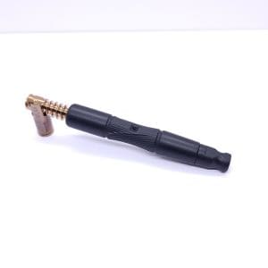 This image portrays Tri-Axial XL Ebony Wood Dynavap Stem + Flat-Head Ebony M.P. - NEW DESIGN! by Dovetail Woodwork.