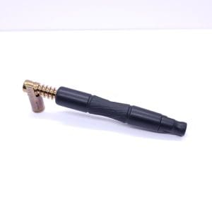 This image portrays Tri-Axial XL Ebony Wood Dynavap Stem + Flat-Head Ebony M.P. - NEW DESIGN! by Dovetail Woodwork.