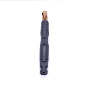 This image portrays Tri-Axial XL Ebony Wood Dynavap Stem + Flat-Head Ebony M.P. - NEW DESIGN! by Dovetail Woodwork.