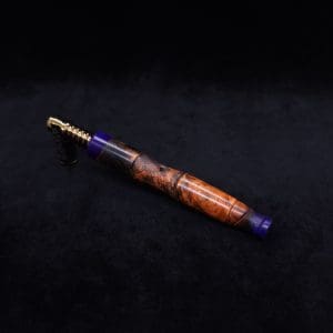 This image portrays Vaulted XL Burl Hybrid Dynavap Stem + Book-Matched Vaulted Mouthpiece - NEW DESIGN ☘ by Dovetail Woodwork.