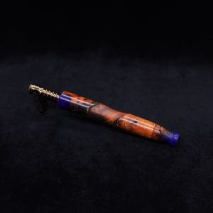 This image portrays Vaulted XL Burl Hybrid Dynavap Stem + Book-Matched Vaulted Mouthpiece - NEW DESIGN ☘ by Dovetail Woodwork.