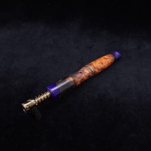 This image portrays Vaulted XL Burl Hybrid Dynavap Stem + Book-Matched Vaulted Mouthpiece - NEW DESIGN ☘ by Dovetail Woodwork.