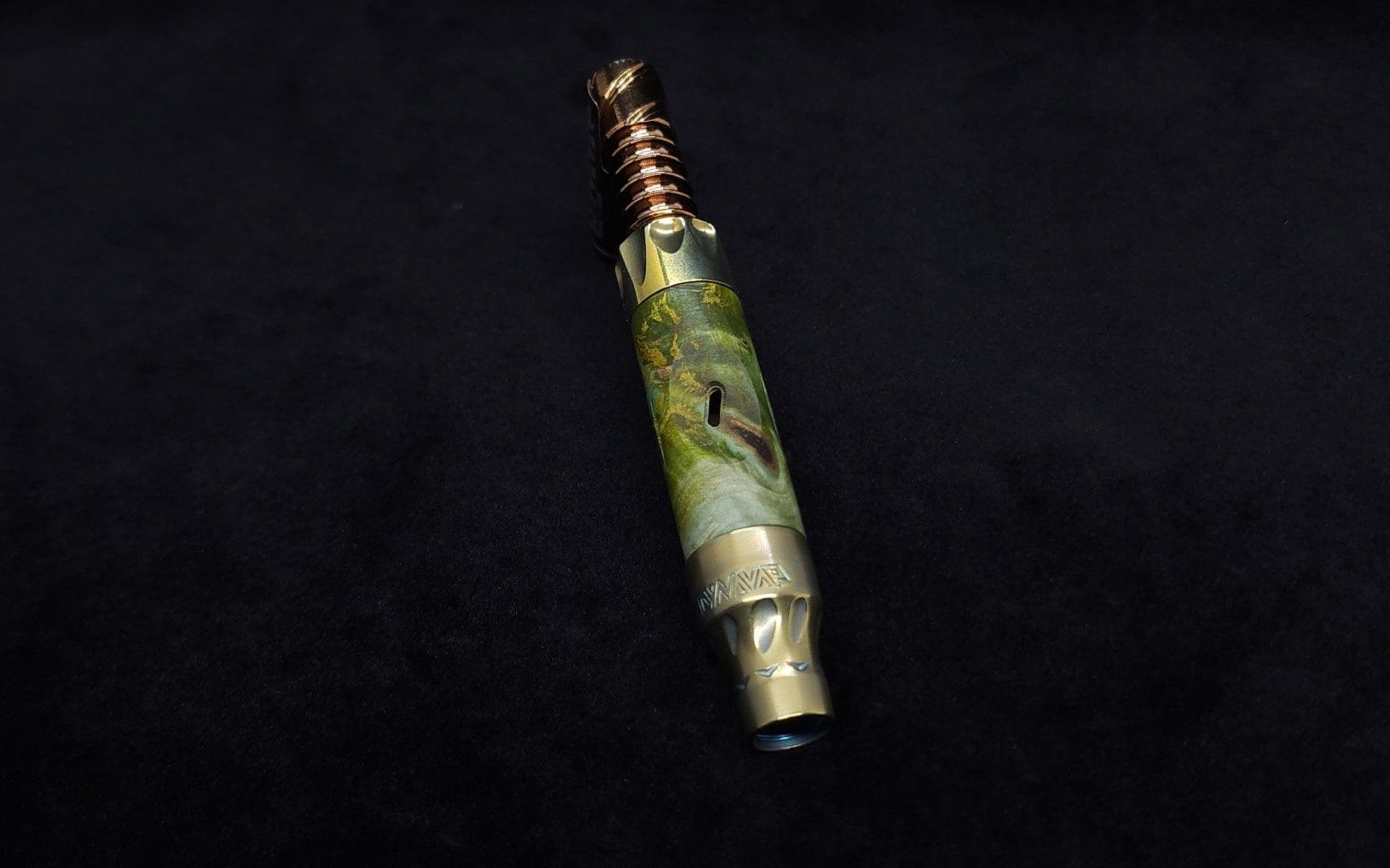 This image portrays Vong[i] Cosmic Burl Sleeve-Buckeye Burl by Dovetail Woodwork.