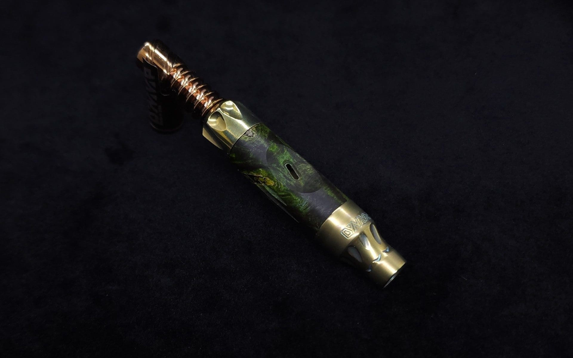 This image portrays Vong[i] Cosmic Burl Sleeve-Buckeye Burl by Dovetail Woodwork.