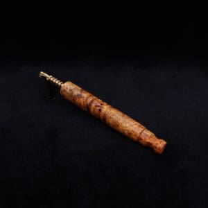 This image portrays Viper XL Stem Dynavap Midsection + Book-Matched M.P. - Exhibition Grade Amboyna Burl ☘ by Dovetail Woodwork.