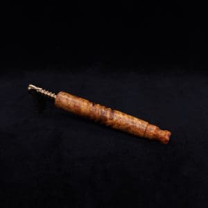 This image portrays Viper XL Stem Dynavap Midsection + Book-Matched M.P. - Exhibition Grade Amboyna Burl ☘ by Dovetail Woodwork.