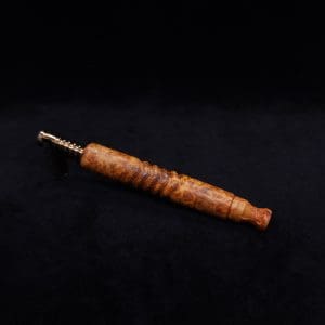 This image portrays Viper XL Stem Dynavap Midsection + Book-Matched M.P. - Exhibition Grade Amboyna Burl ☘ by Dovetail Woodwork.
