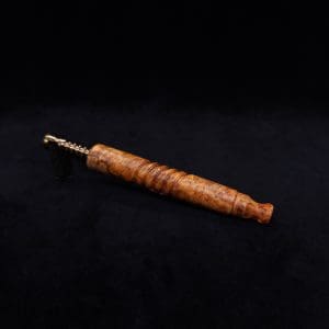 This image portrays Viper XL Stem Dynavap Midsection + Book-Matched M.P. - Exhibition Grade Amboyna Burl ☘ by Dovetail Woodwork.