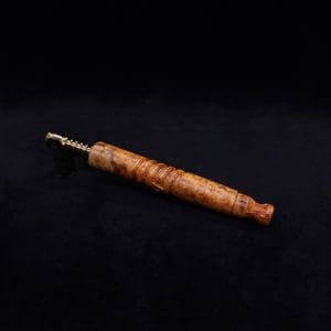 This image portrays Viper XL Stem Dynavap Midsection + Book-Matched M.P. - Exhibition Grade Amboyna Burl ☘ by Dovetail Woodwork.