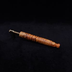 This image portrays Viper XL Stem Dynavap Midsection + Book-Matched M.P. - Exhibition Grade Amboyna Burl ☘ by Dovetail Woodwork.