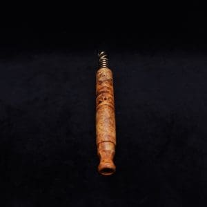 This image portrays Viper XL Stem Dynavap Midsection + Book-Matched M.P. - Exhibition Grade Amboyna Burl ☘ by Dovetail Woodwork.