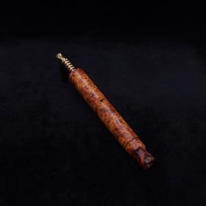 This image portrays Blunt XL Dynavap Burl Stem + Book-Matched M.P. - Exhibition Grade Amboyna Burl ☘ by Dovetail Woodwork.