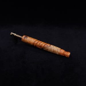 This image portrays Viper XL Stem Dynavap Midsection + Book-Matched M.P. - Exhibition Grade Amboyna Burl ☘ by Dovetail Woodwork.