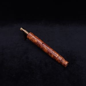 This image portrays Blunt XL Dynavap Burl Stem + Book-Matched M.P. - Exhibition Grade Amboyna Burl ☘ by Dovetail Woodwork.
