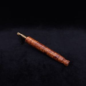 This image portrays Blunt XL Dynavap Burl Stem + Book-Matched M.P. - Exhibition Grade Amboyna Burl ☘ by Dovetail Woodwork.