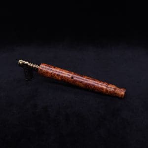 This image portrays Blunt XL Dynavap Burl Stem + Book-Matched M.P. - Exhibition Grade Amboyna Burl ☘ by Dovetail Woodwork.