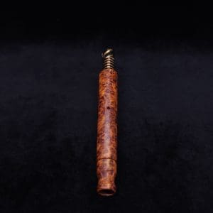This image portrays Blunt XL Dynavap Burl Stem + Book-Matched M.P. - Exhibition Grade Amboyna Burl ☘ by Dovetail Woodwork.