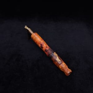 This image portrays Tri-Axial XL Dynavap Stem Exhibition Grade Amboyna Burl + Book-Matched M.P. - NEW! by Dovetail Woodwork.