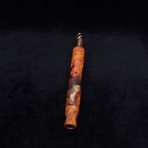 This image portrays Tri-Axial XL Dynavap Stem Exhibition Grade Amboyna Burl + Book-Matched M.P. - NEW! by Dovetail Woodwork.