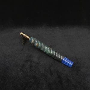 This image portrays Specialty Full Spiral Design XL Hybrid Dynavap Stem + Book-Matched M.P. - New! by Dovetail Woodwork.