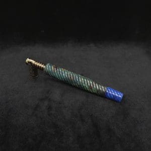 This image portrays Specialty Full Spiral Design XL Hybrid Dynavap Stem + Book-Matched M.P. - New! by Dovetail Woodwork.